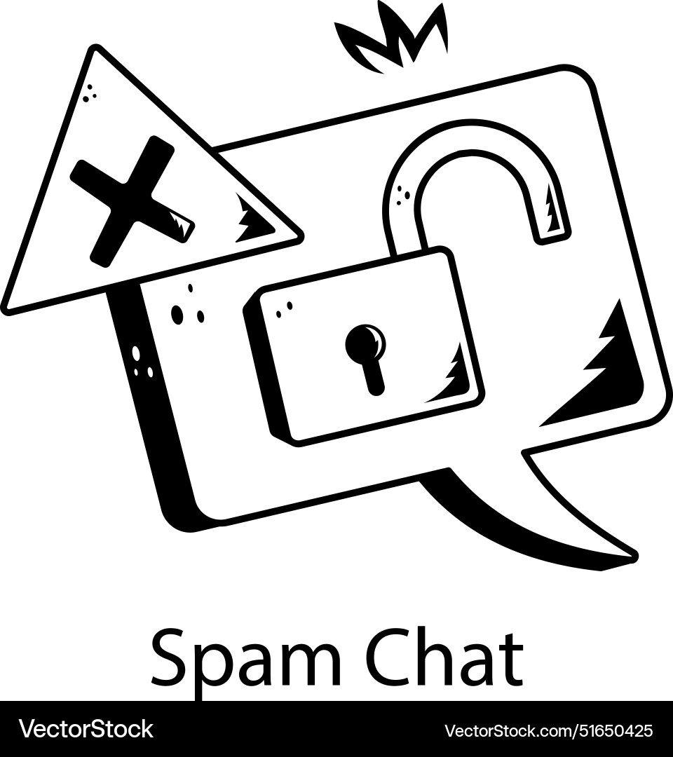 Spam chat Royalty Free Vector Image - VectorStock