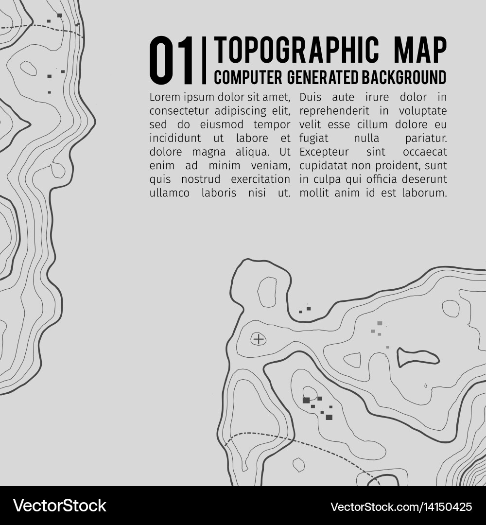 Topographic map background with space for copy vector image