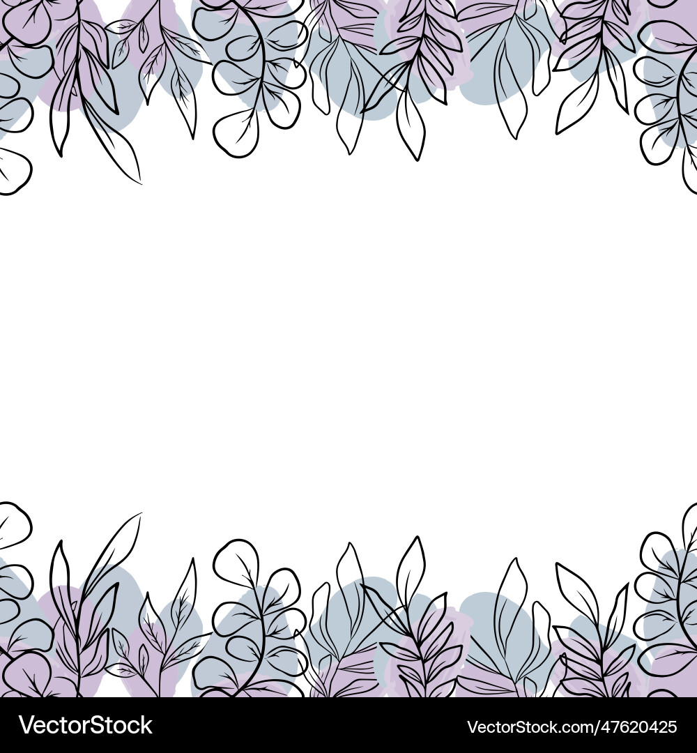Violet floral boarder for wedding or greeting Violet floral boarder for wedding or greeting vector image