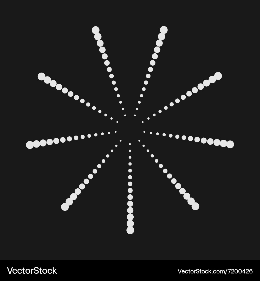 Abstract dotted shape design element Vector Image