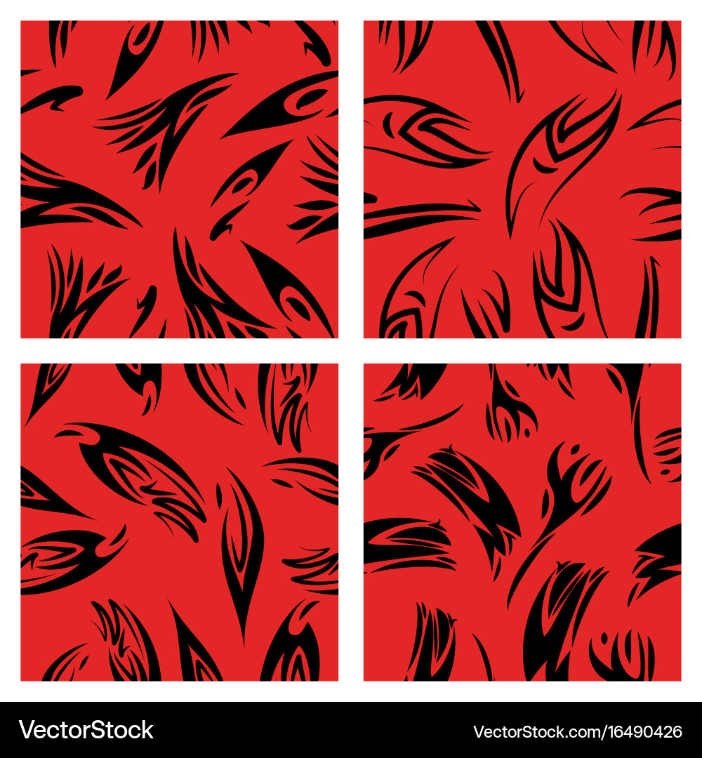Assembly of patterns in striped style vector image