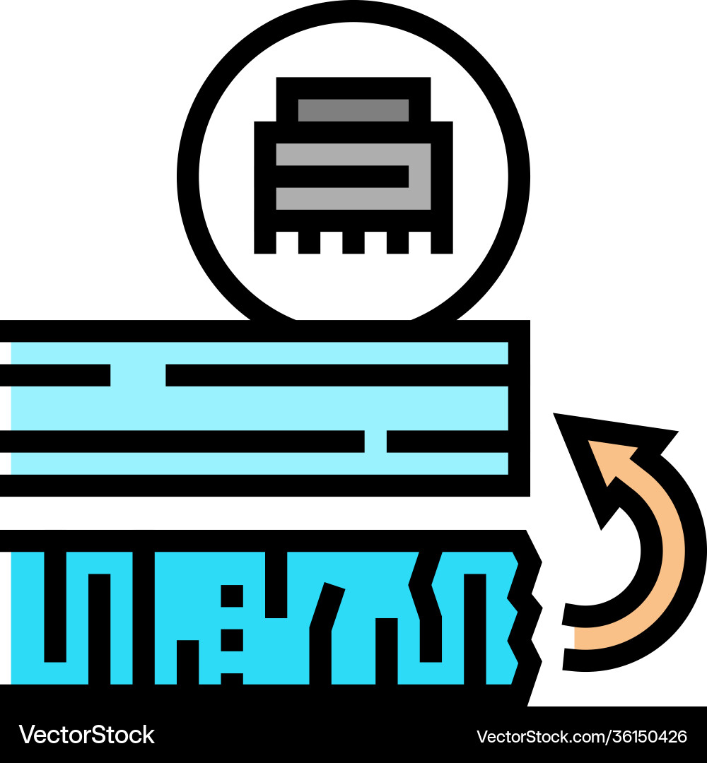 Chamfering mirror color icon Vector Image