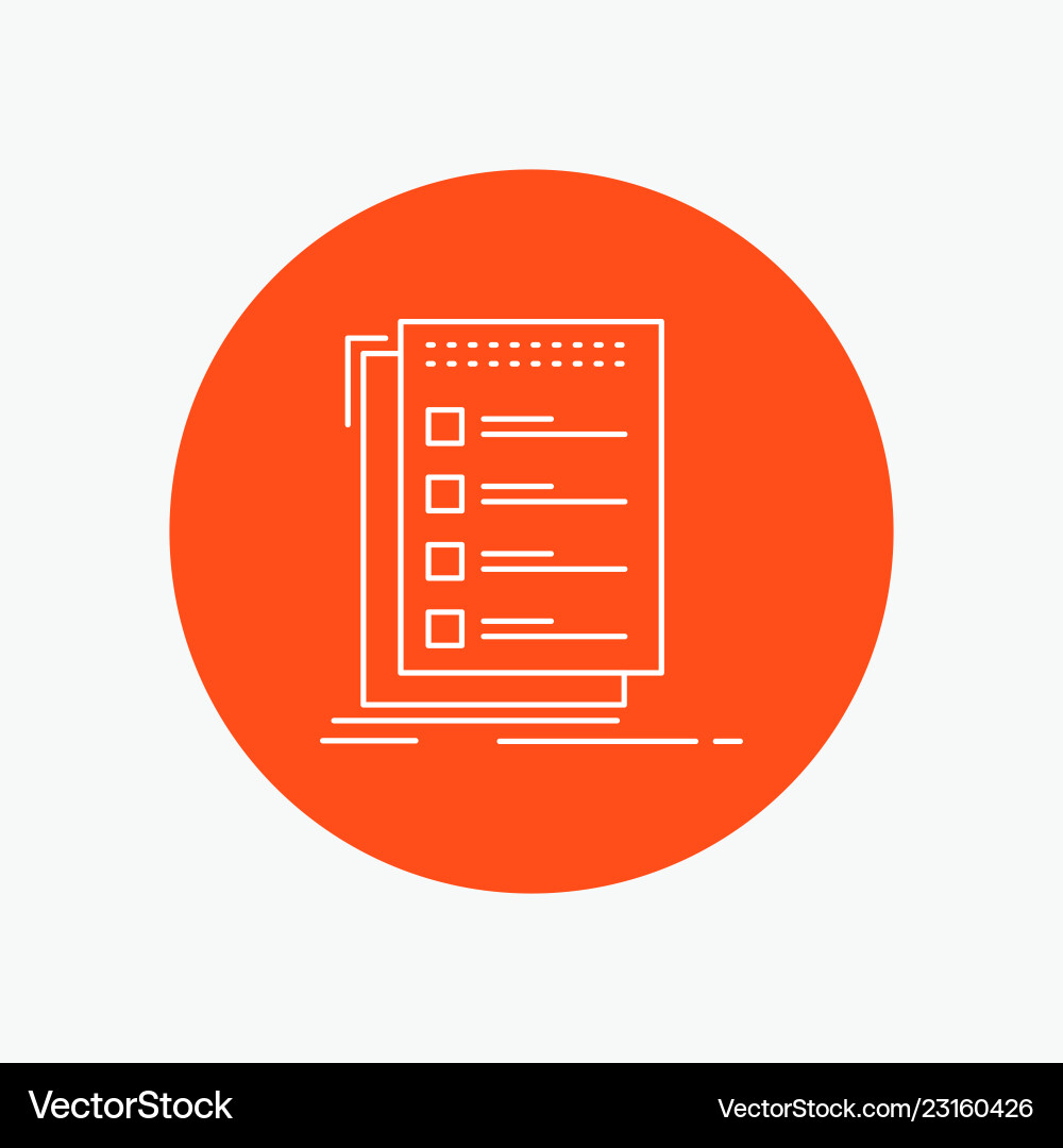 Check checklist list task to do white line icon Check checklist list task to do white line icon vector image