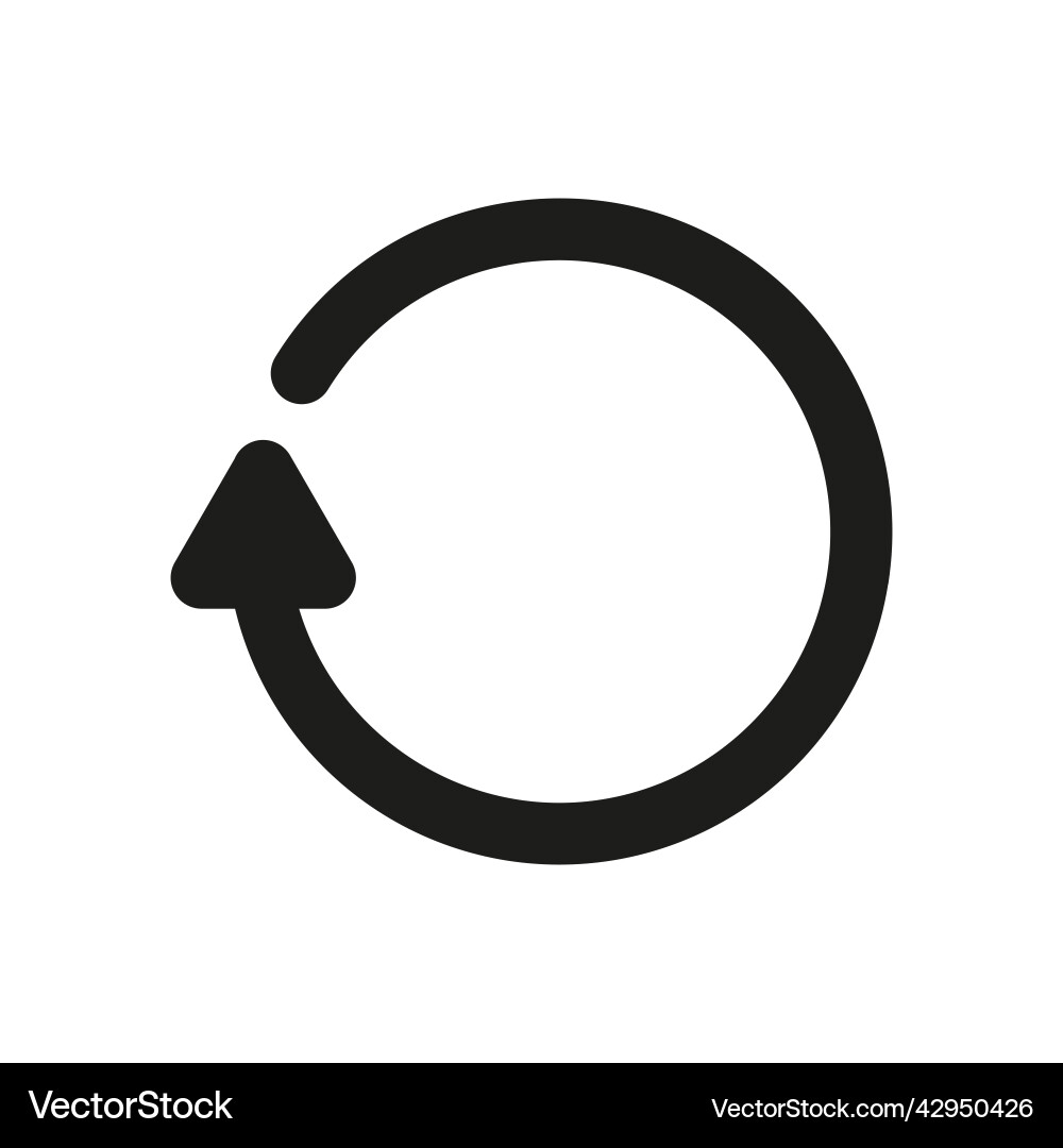 Circular Refresh & Rotation Arrow Icon vector image