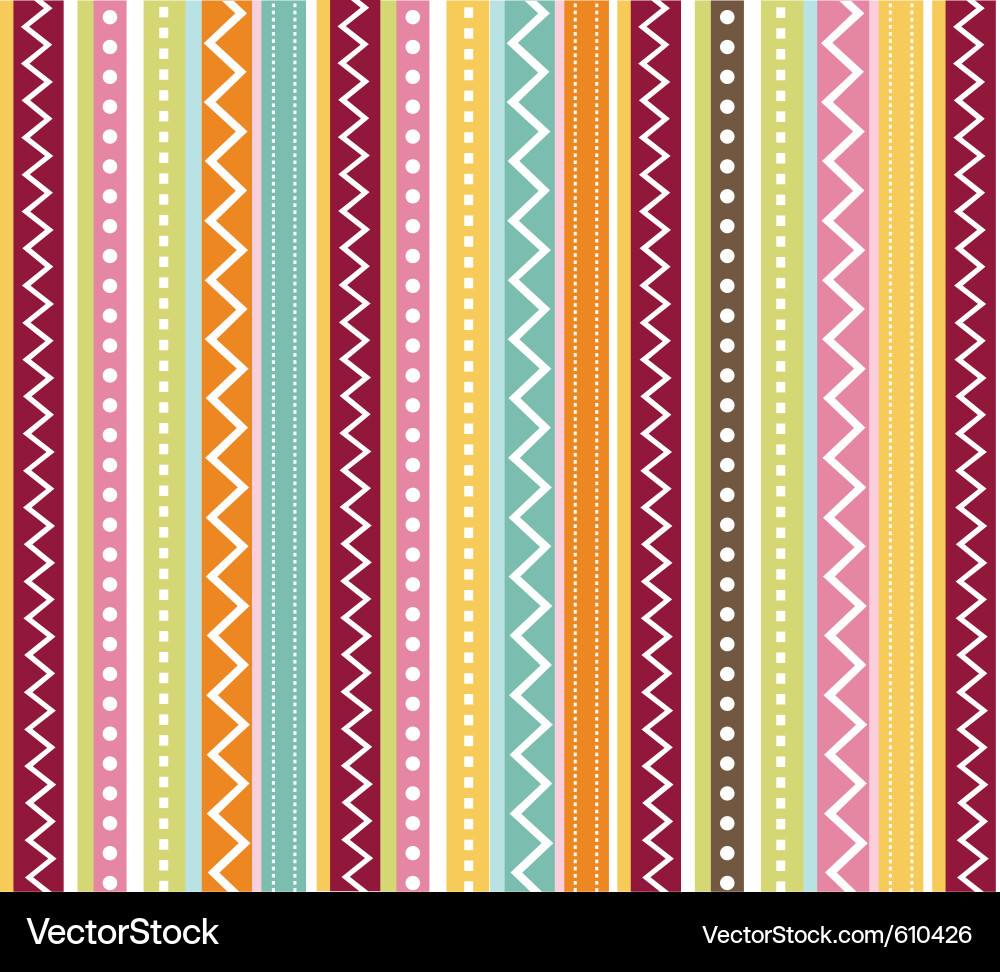 Colorful Striped Fabric Pattern Vector Image