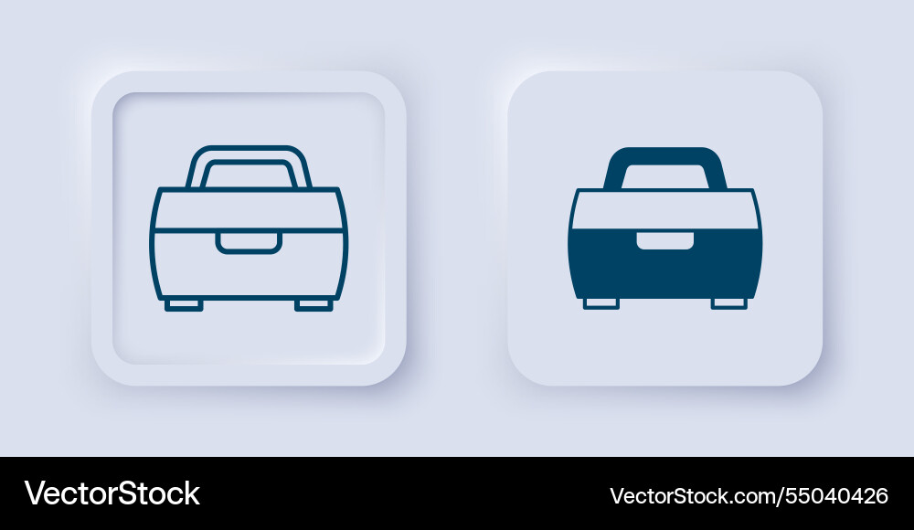 Filled and outline case or box container Filled and outline case or box container vector image
