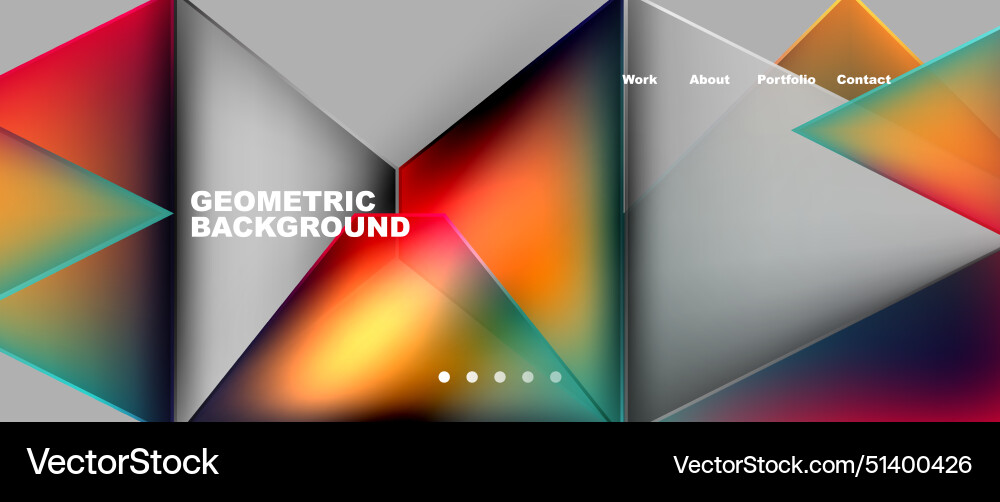 Gradient triangle geometric minimal wallpaper Vector Image