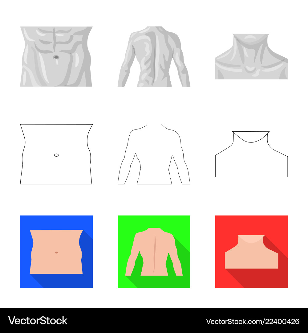 Isolated object of human and part logo collection Isolated object of human and part logo collection vector image