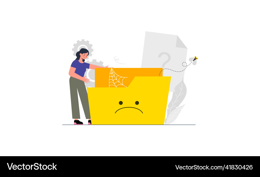No data empty concept vector image