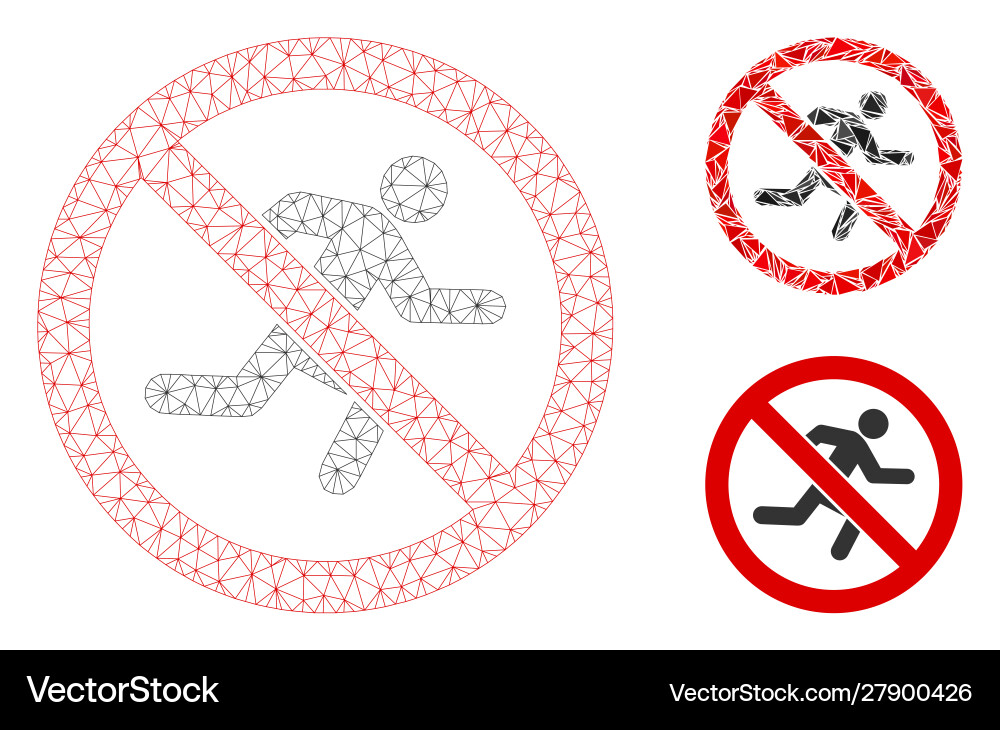 No running mesh wire frame model No running mesh wire frame model vector image