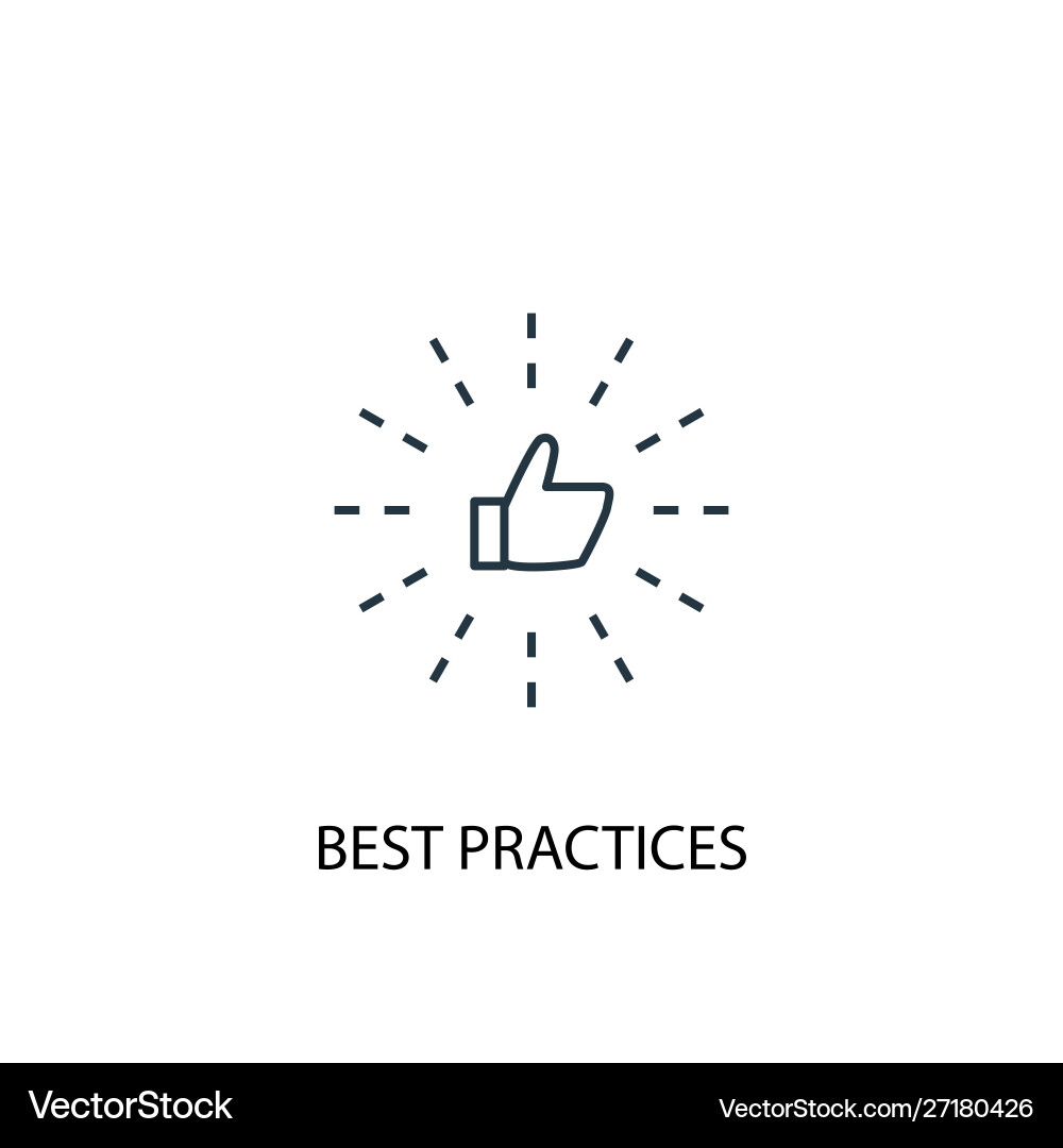 Simple Line Icon - Best Practices vector image