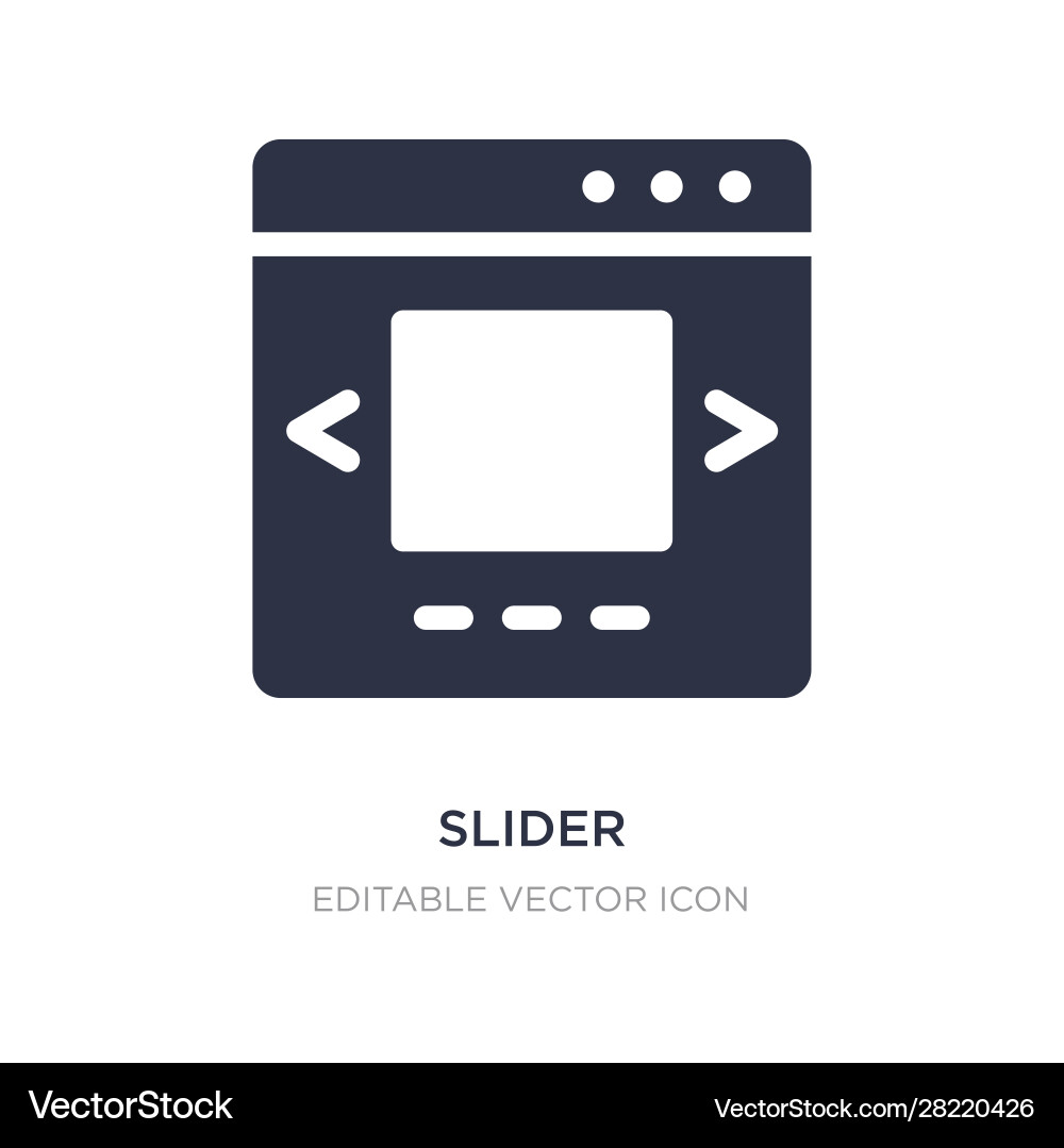 Slider icon on white background simple element vector image