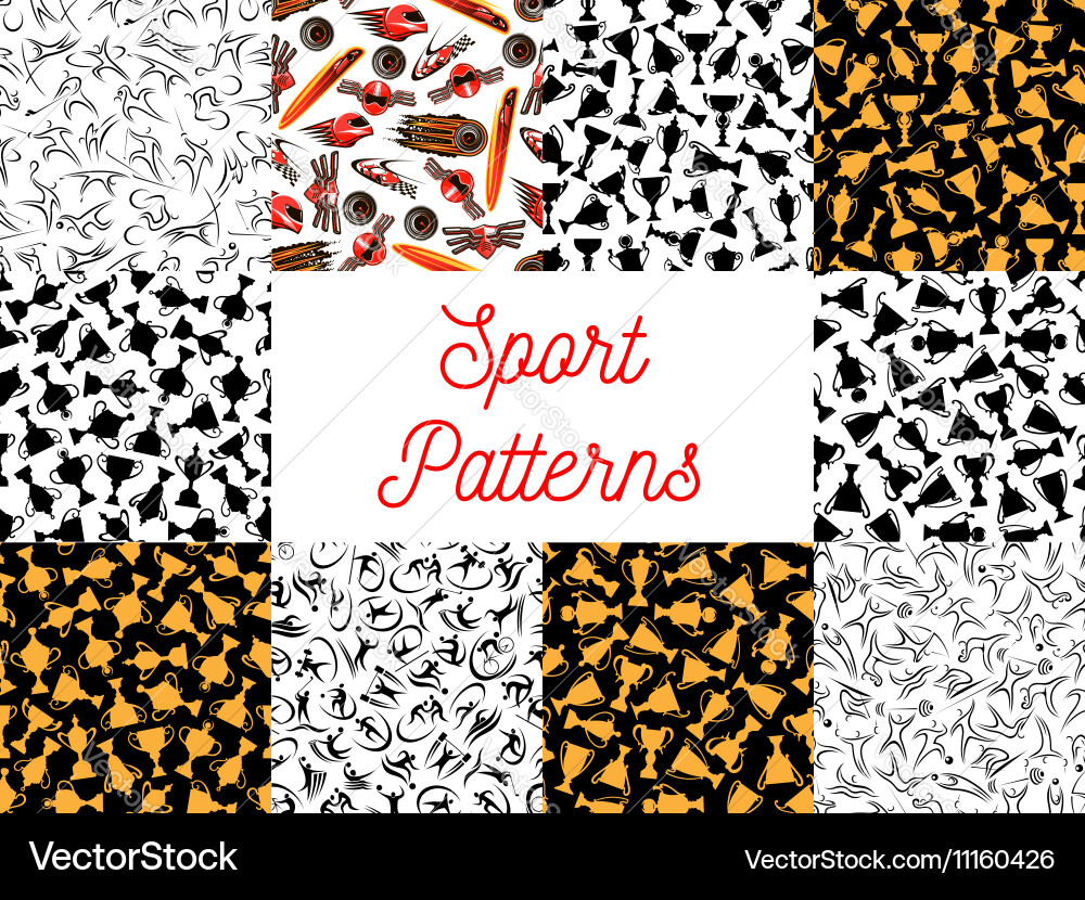 Sporting Event Pattern Set vector image