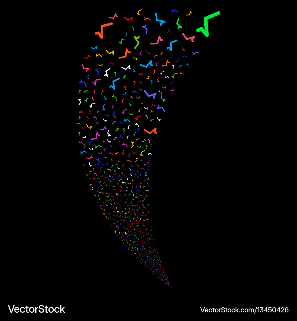 Sqrt random stream Sqrt random stream vector image