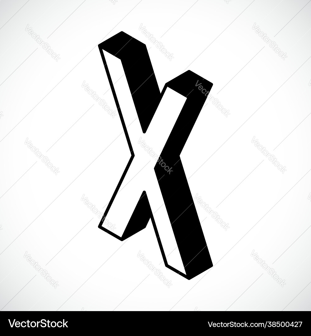 3d letter x logo icon design template element – Royalty-Free Vector |  VectorStock, image size:1000x1080