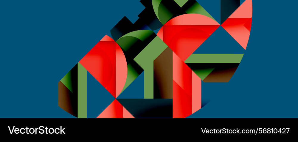 Abstract geometric shapes overlap creating vector image