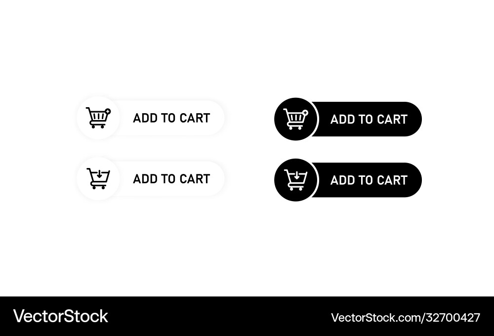 Add shopping cart item icon button in black vector image