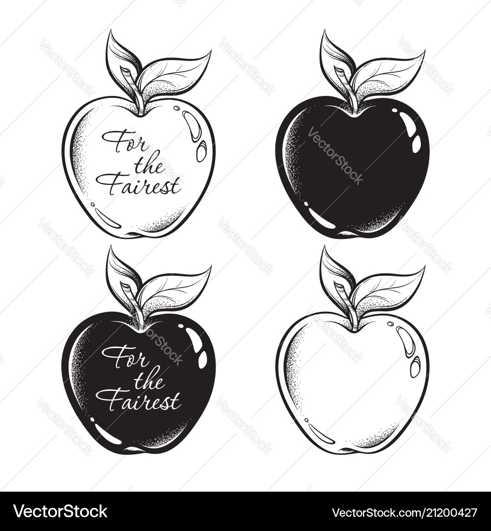 Apple von discord line Kunst und Punkt Arbeit Hand gezogen Apple von discord line Kunst und Punkt Arbeit Hand gezogen vektorbild