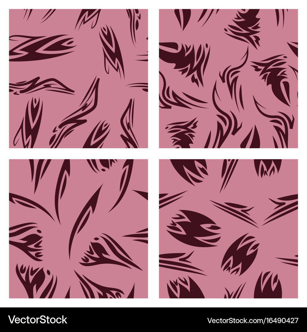Assembly of patterns in striped style vector image