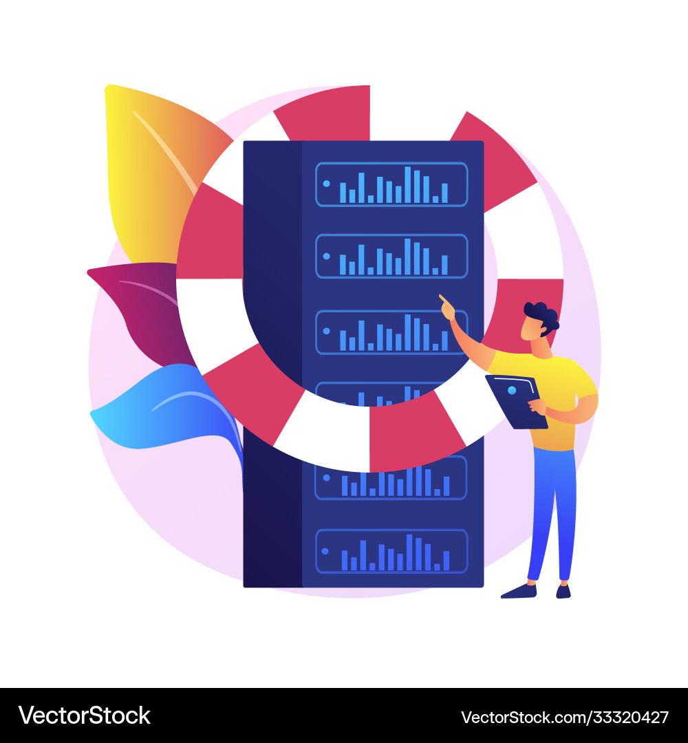 Backup server abstract concept Backup server abstract concept vector image