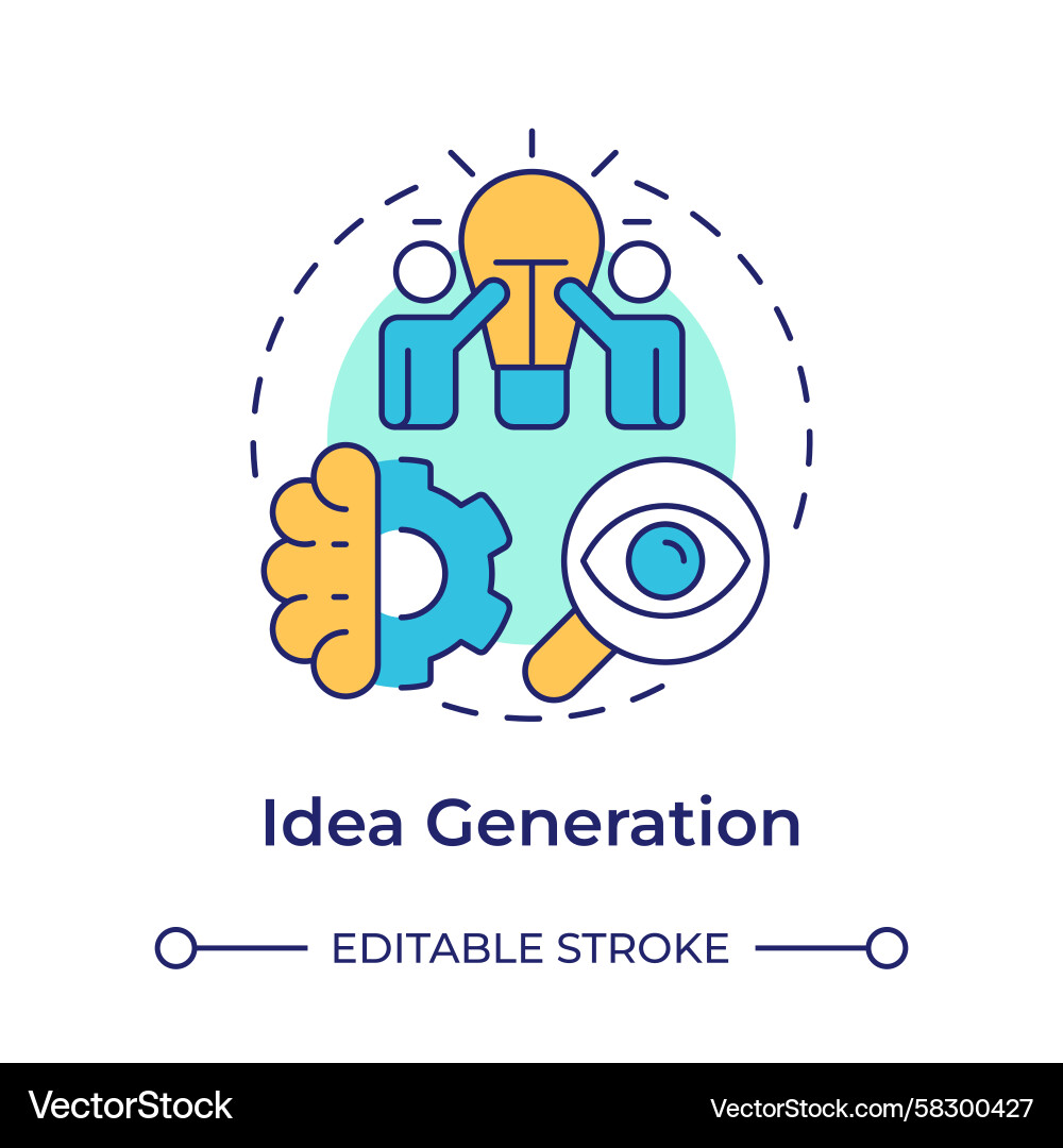 Brainstorming Concept Icon - Idea Generation Vector Image