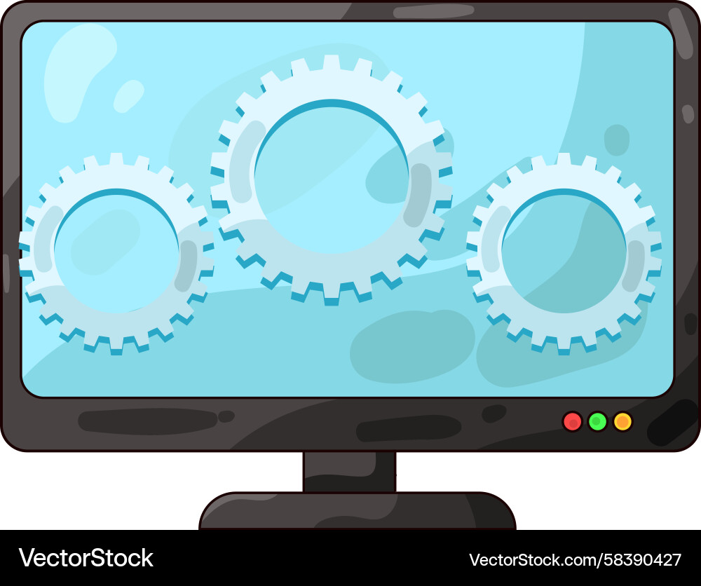 Computer Settings Interface Vector Image