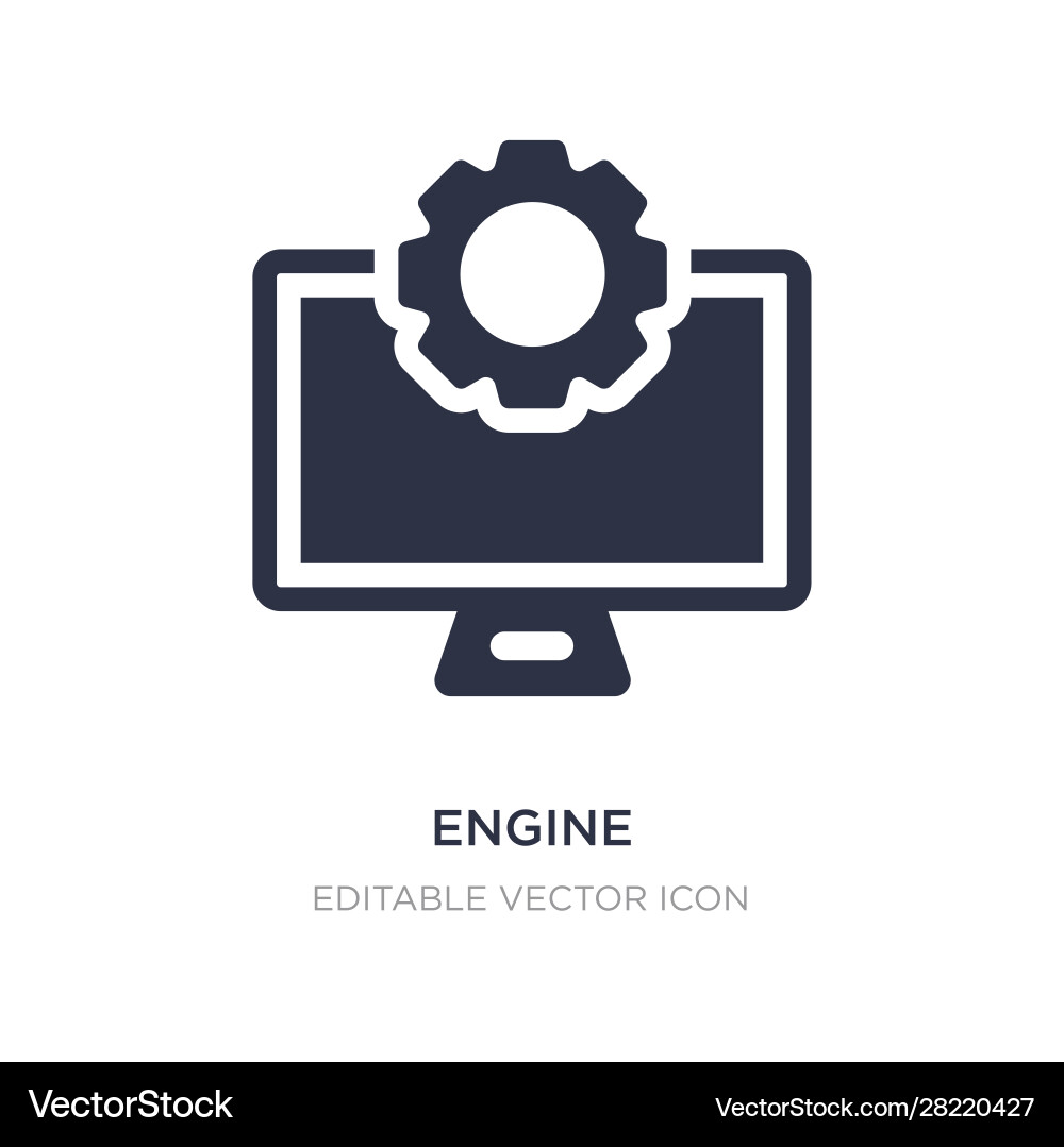 Engine icon on white background simple element vector image