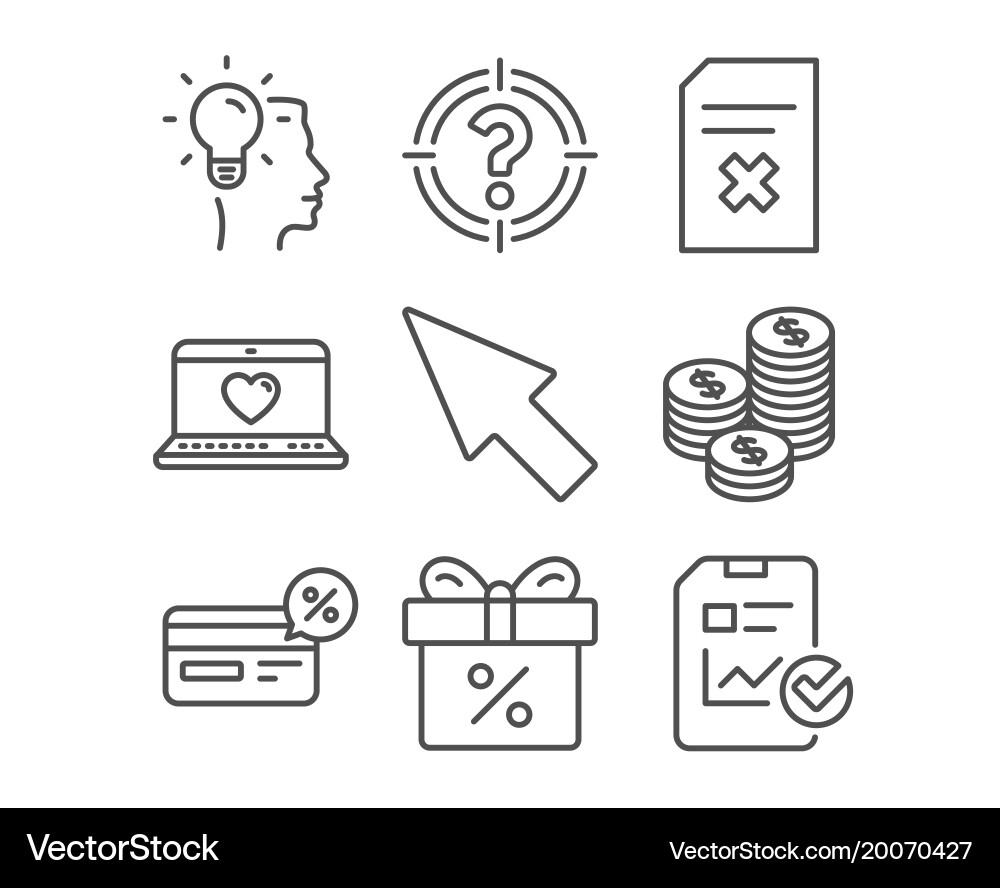 Idea mouse cursor and delete file icons web love Vector Image