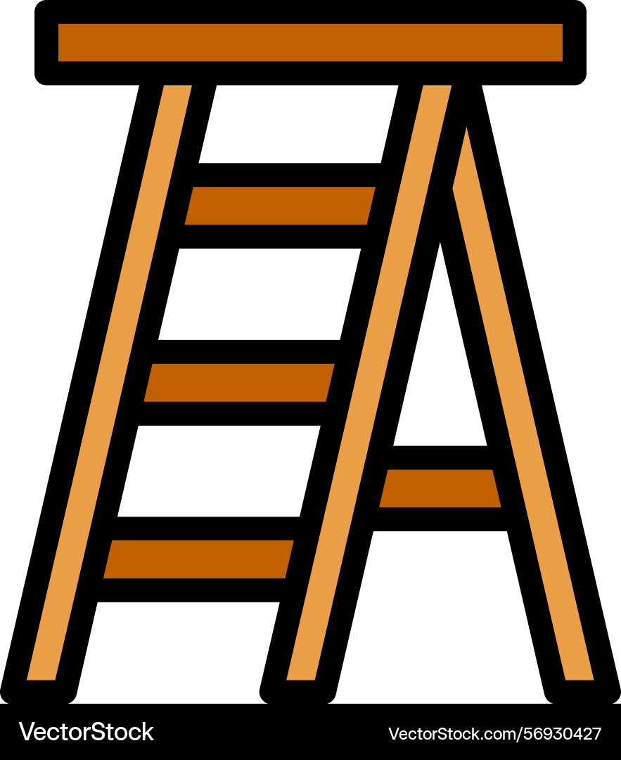 Ladder line filled style icon design Vector Image