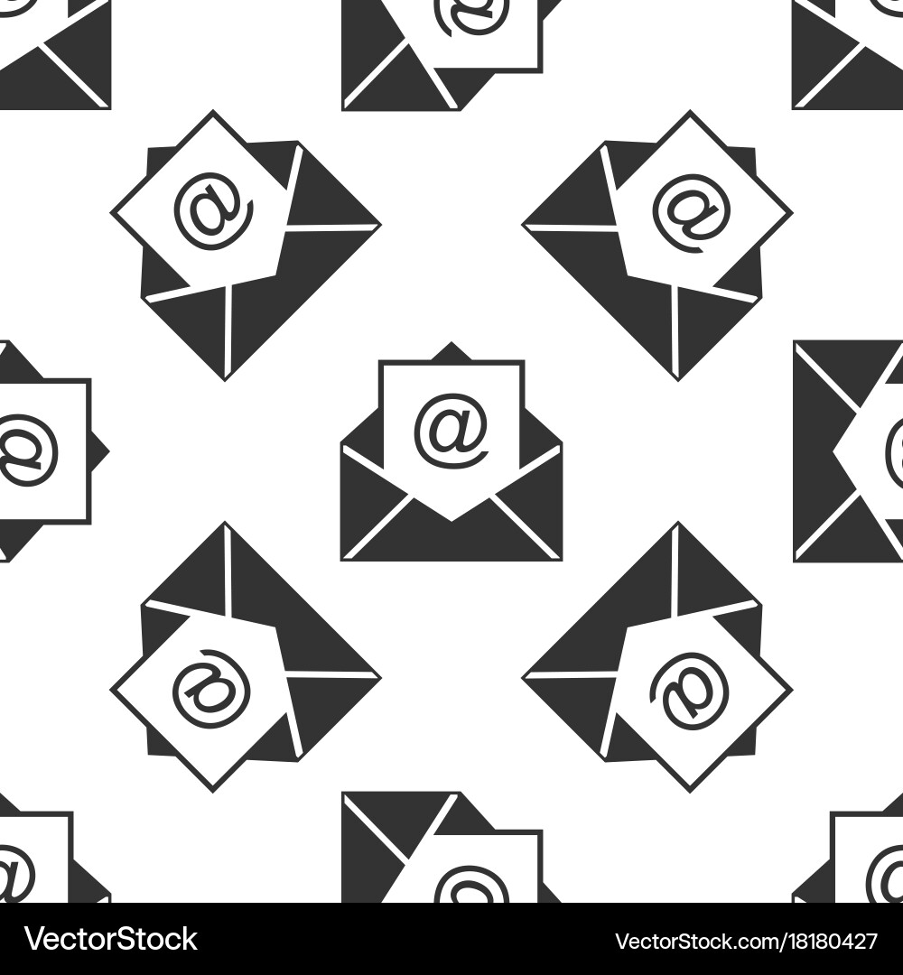 Mail and e-mail icon seamless pattern envelope vector image