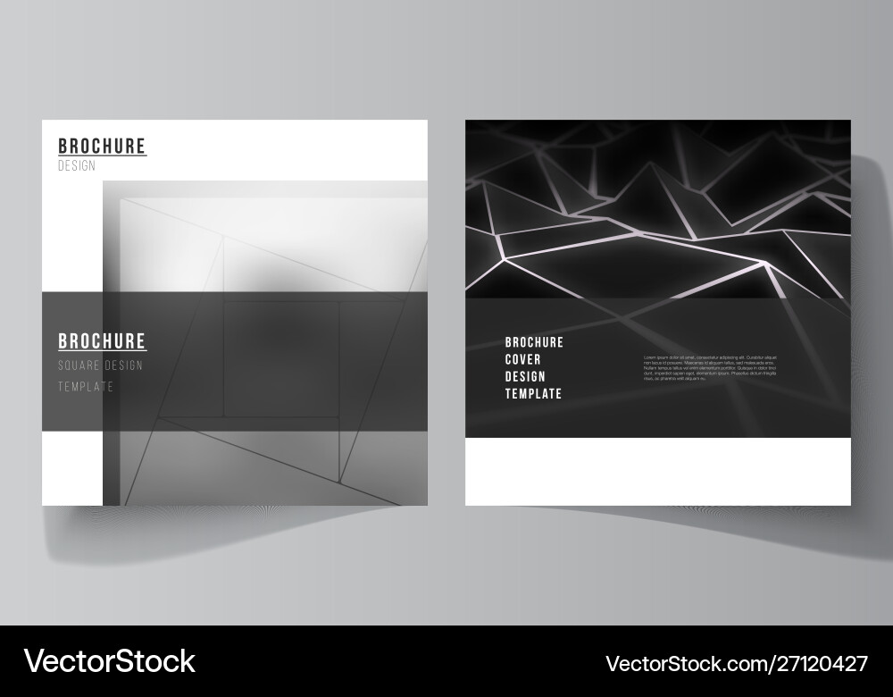 Minimal layout two square format covers Minimal layout two square format covers vector image