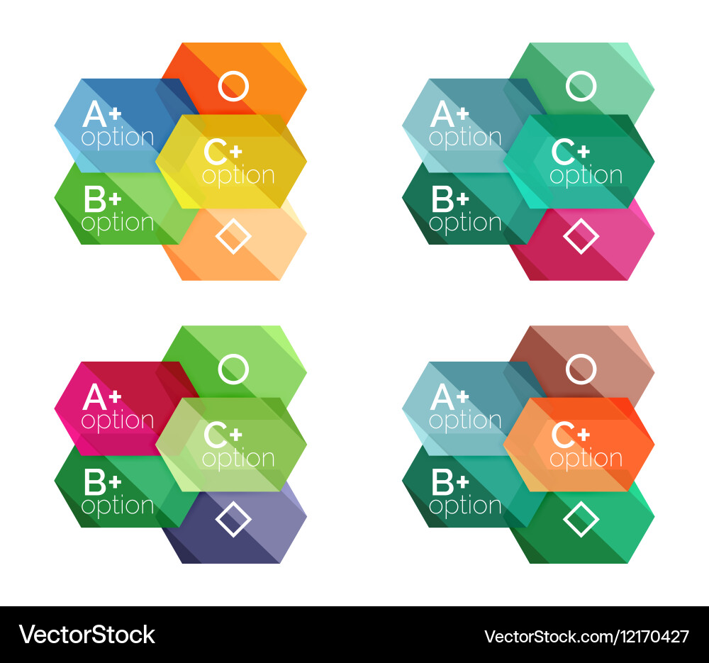 Option infographic templates Royalty Free Vector Image