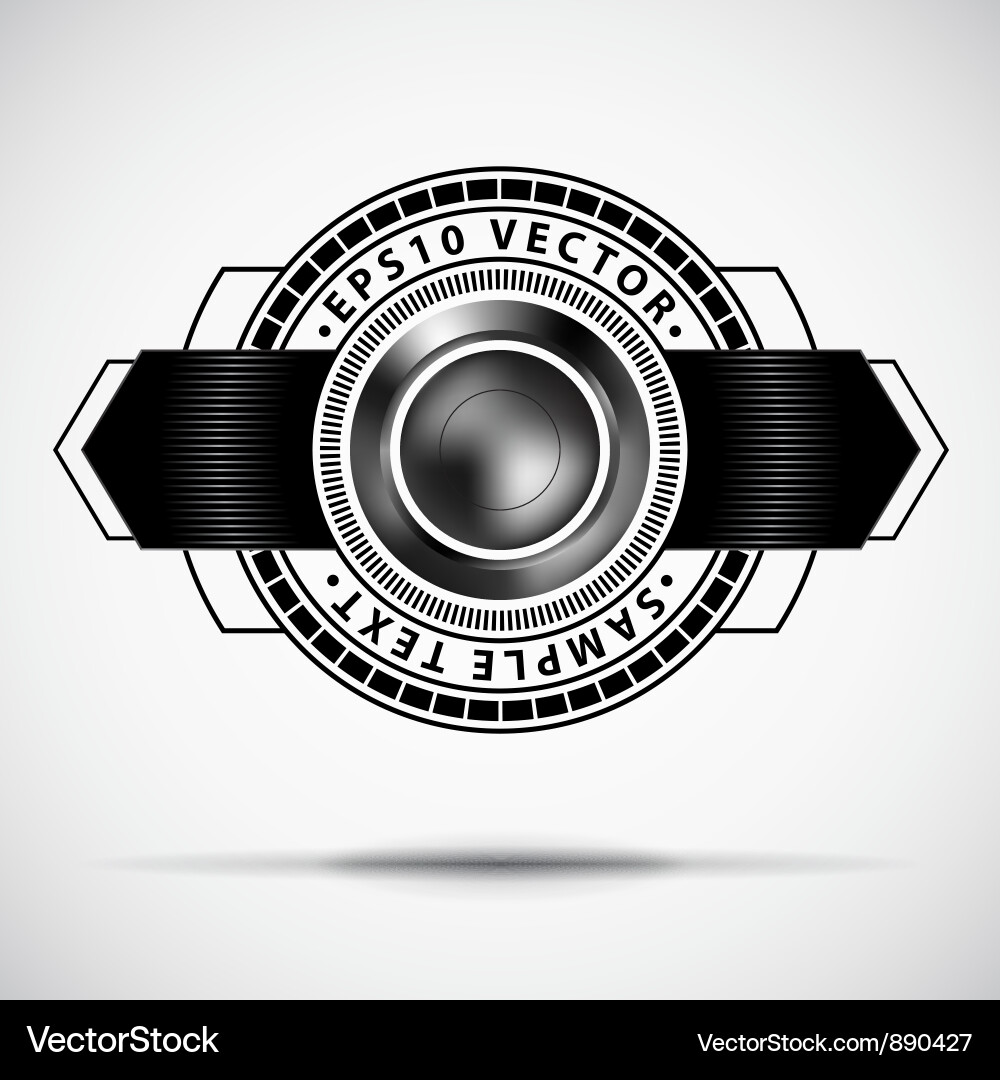 Premium Badge - Abstract Shape Vector Image