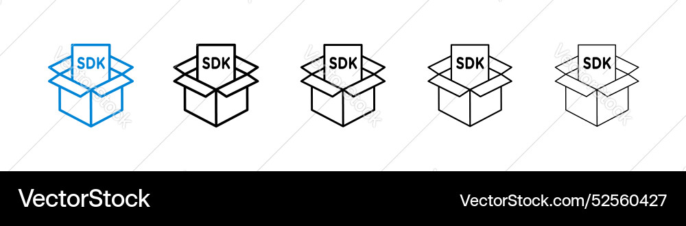 Sdk icon set on white background Vector Image