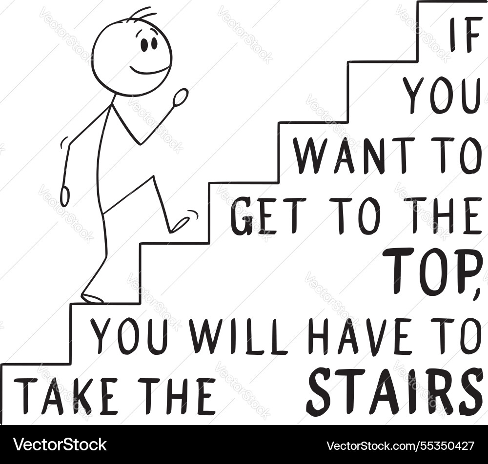 Success And Motivation Cartoon Stick Figure Vector Image Success And Motivation Cartoon Stick Figure Vector 55350427