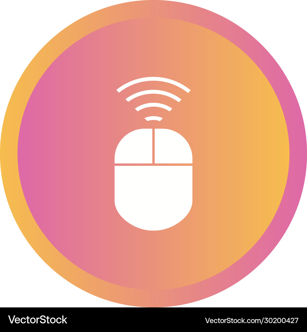 Unique wireless input device glyph icon Vector Image