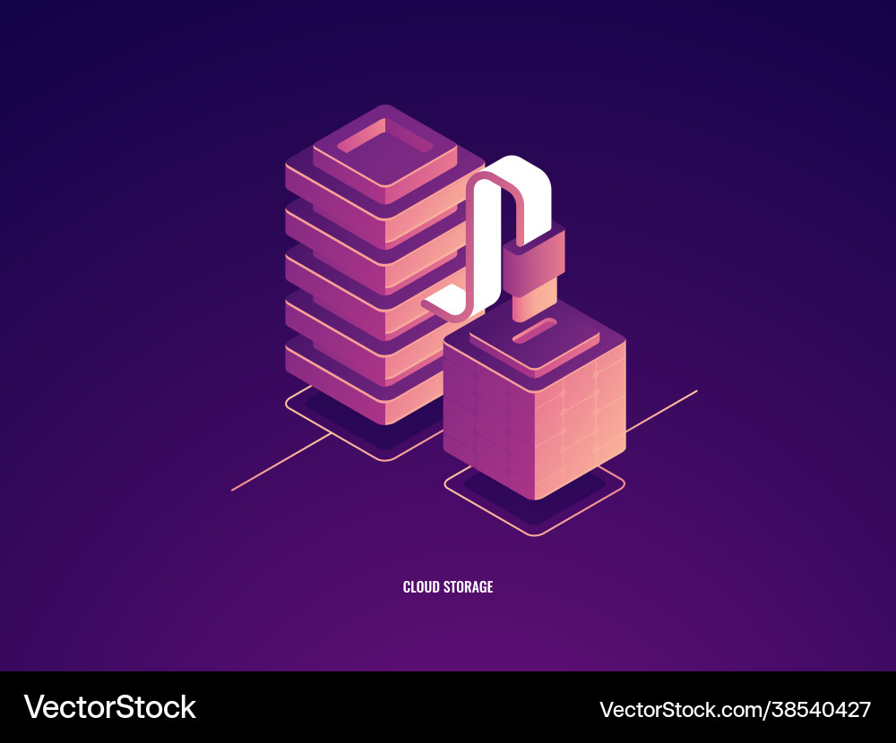 Upload and transfer data to server room cloud Upload and transfer data to server room cloud vector image