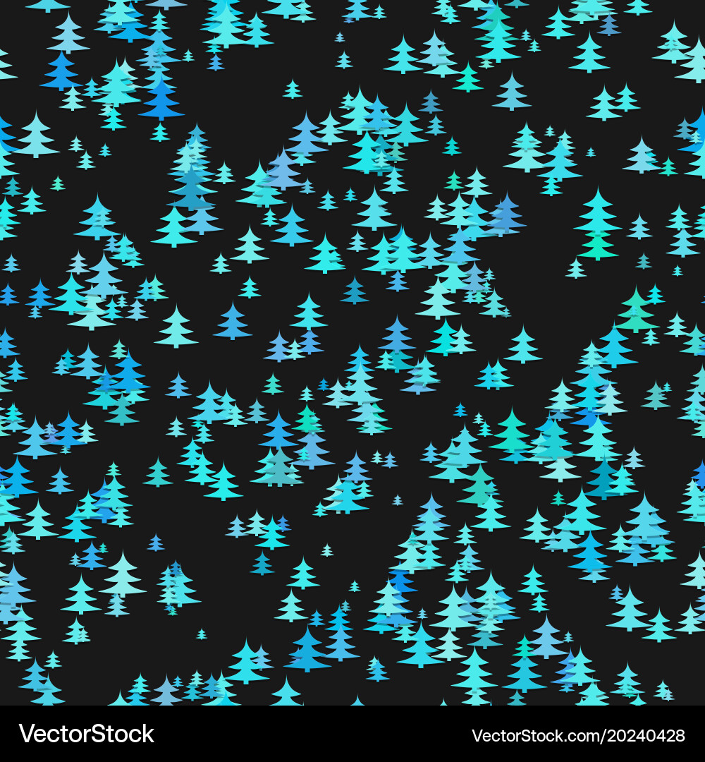 Abstract random pine tree pattern background vector image