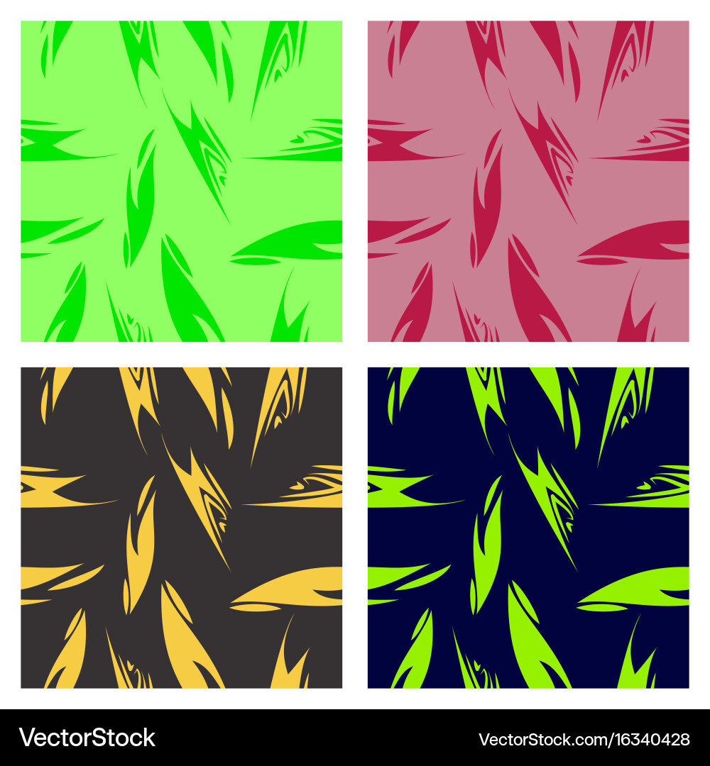 Assembly of patterns in striped style vector image