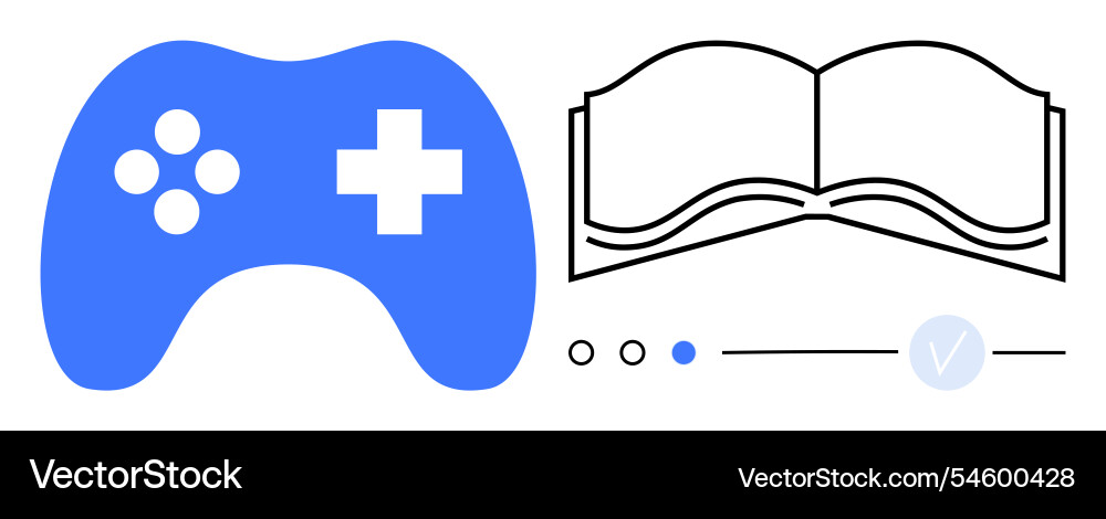 Balancing gaming and learning conceptualized game Balancing gaming and learning conceptualized game vector image