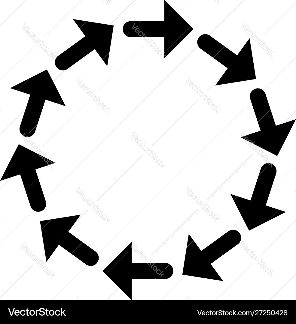 Circular arrows for cycle repeat themes progress Circular arrows for cycle repeat themes progress vector image