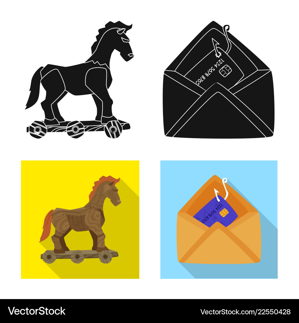 Design of virus and secure icon collection vector image
