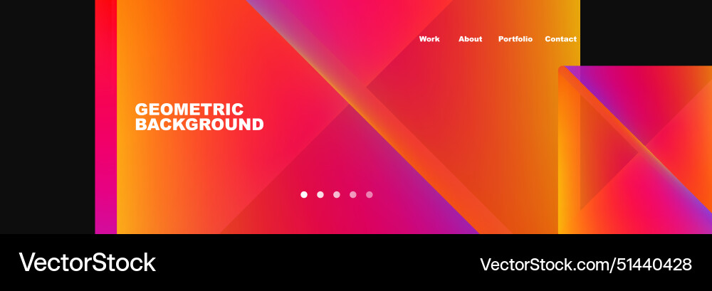 Gradient triangles composition with bright fluid Vector Image
