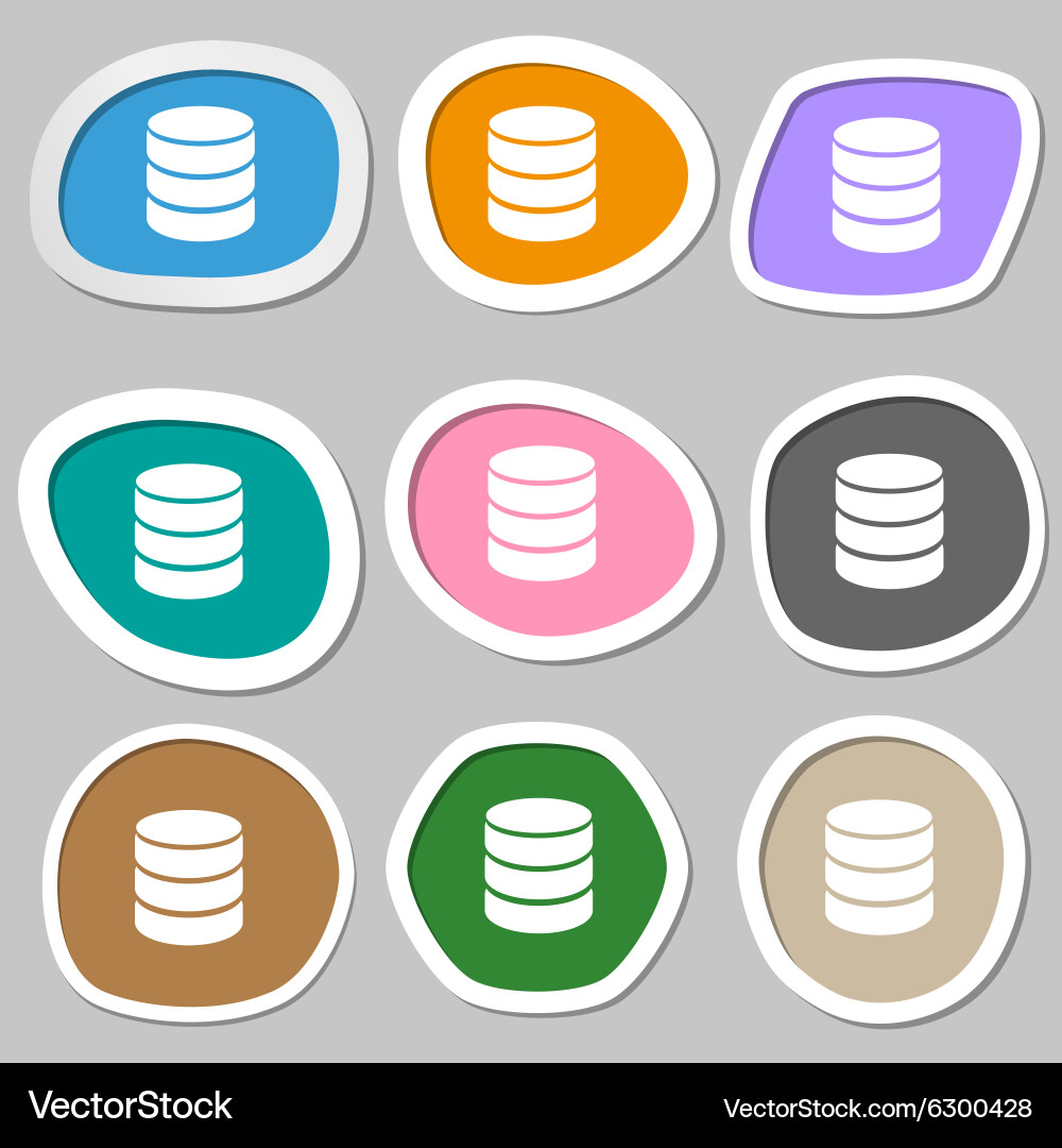 Hard disk and database sign icon flash drive stick vector image