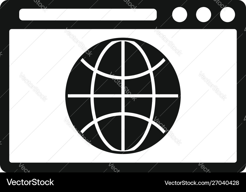 Hosting domain icon simple style Hosting domain icon simple style vector image