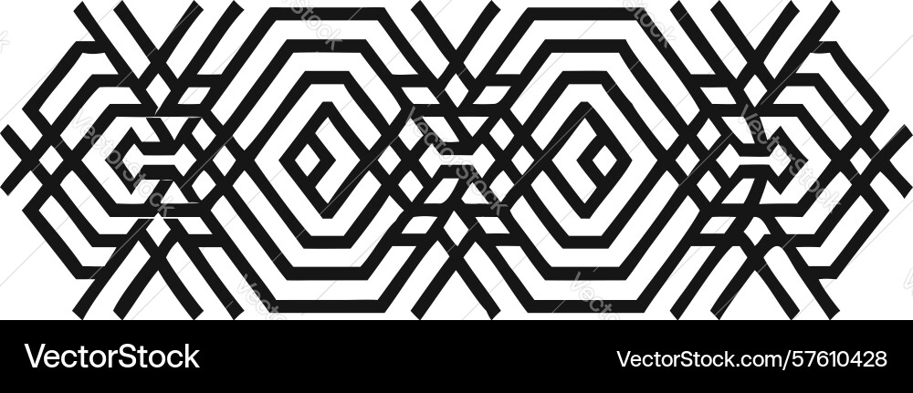 Interlocking geometric pattern dynamic zigzag vector image