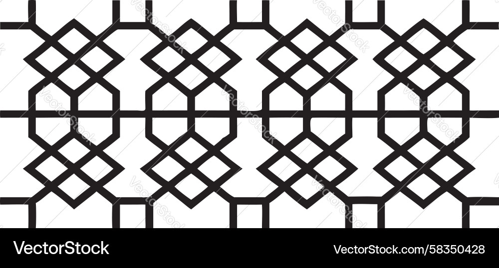 Intricate Geometric Grid Pattern Vector Image