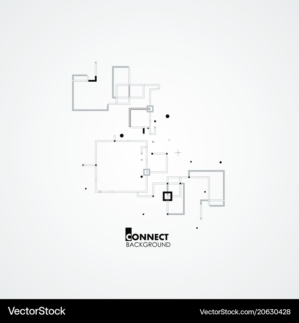 Line square circle elements Line square circle elements vector image