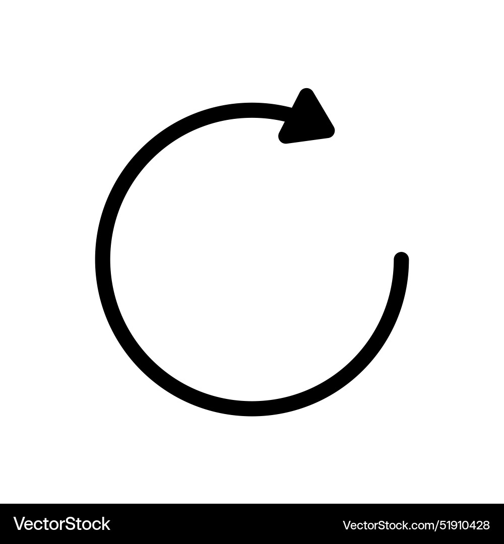 Refresh arrow icon ideal for updates and reload Refresh arrow icon ideal for updates and reload vector image