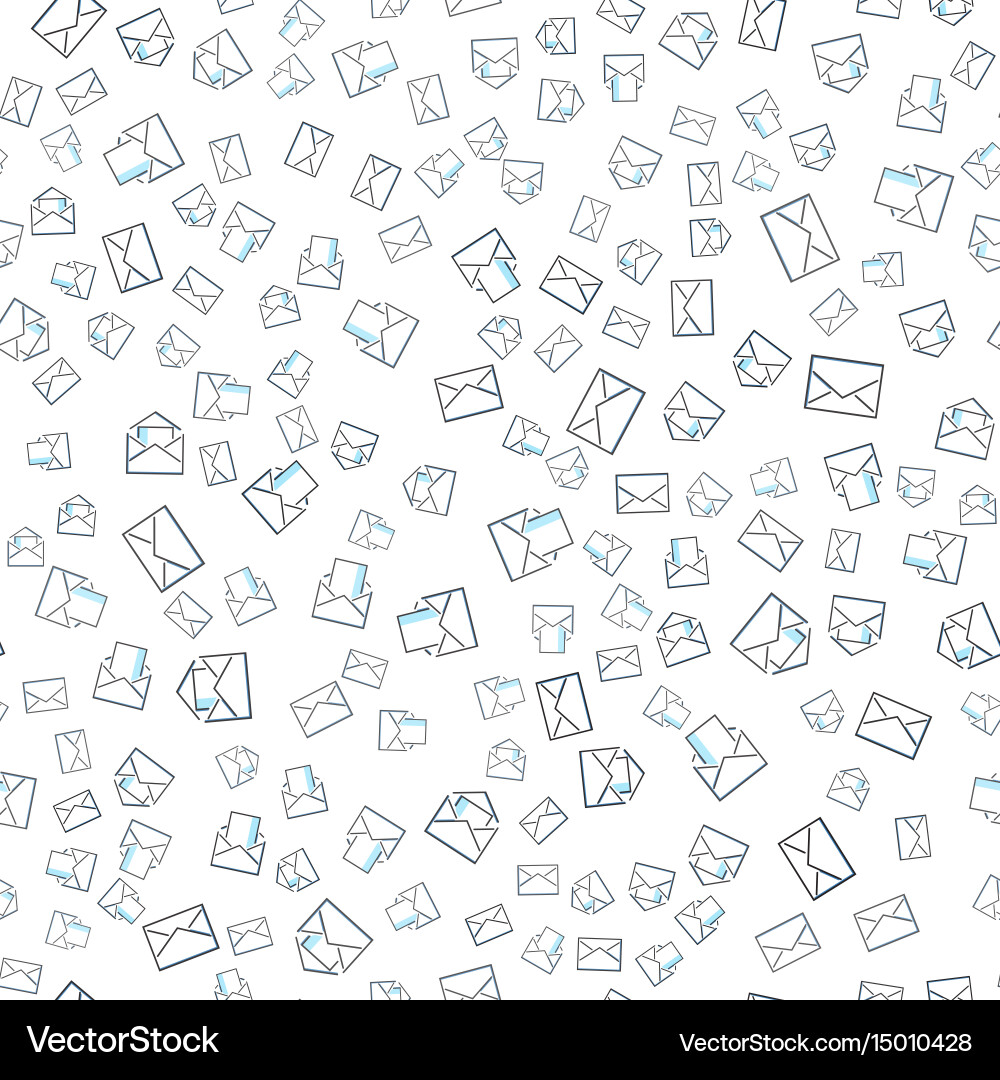 Seamless pattern with mail envelopes vector image